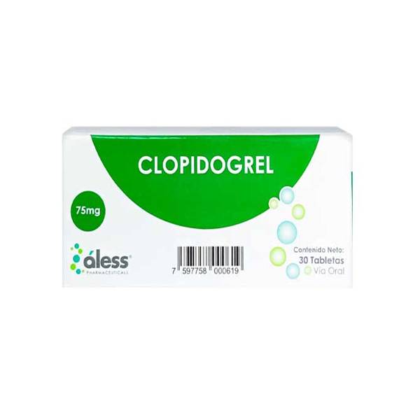 Clopidogrel 75mg x 30 Tabletas - Aless
