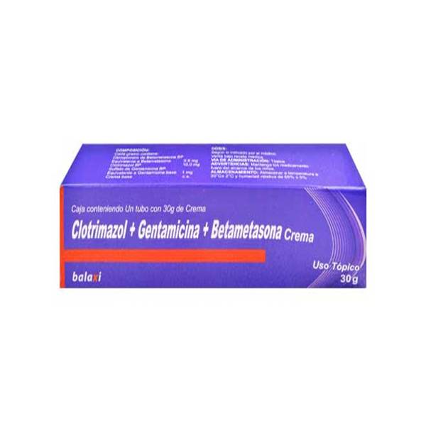 Clotrimazol + Gentamicina + Betametasona Crema 30g - Balaxi
