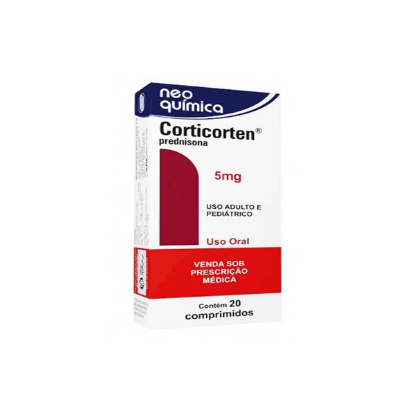 Corticorten Prednisona 20mg x 20 Comprimidos - Neo Quimica