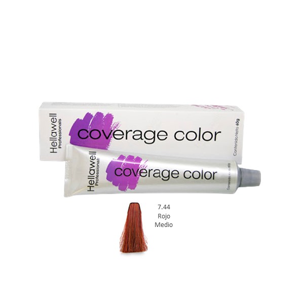 Coverage Color Tinte 7.44 Rojo Medio 60g