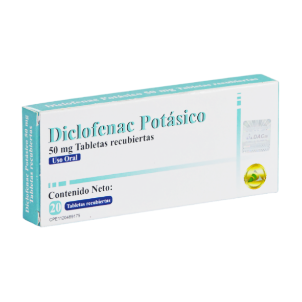 Diclofenac Potásico 50mg x 20 Tabletas - DAC55