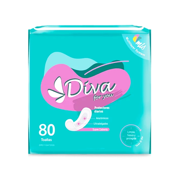 Diva Protectores Diarios x 80 Unidades