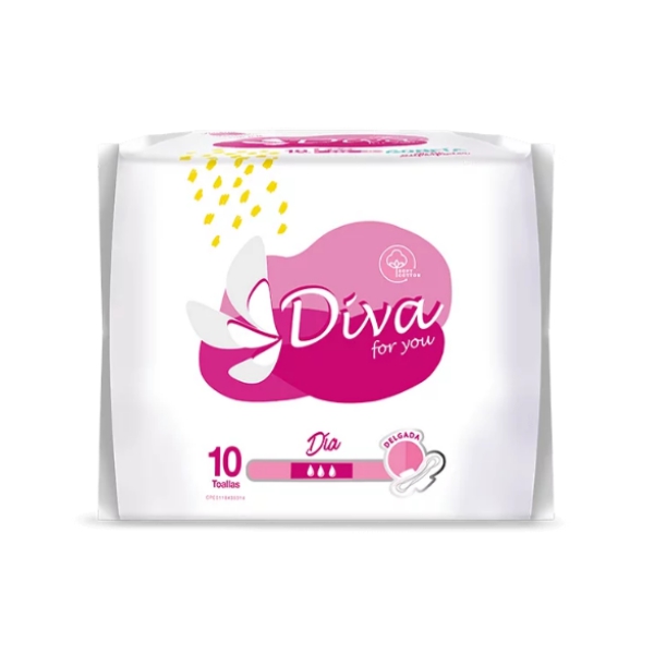 Diva Toallas Delgada Día x 10 Unidades