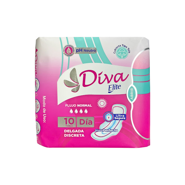 Diva Toallas Delgada Día x 10 Unidades