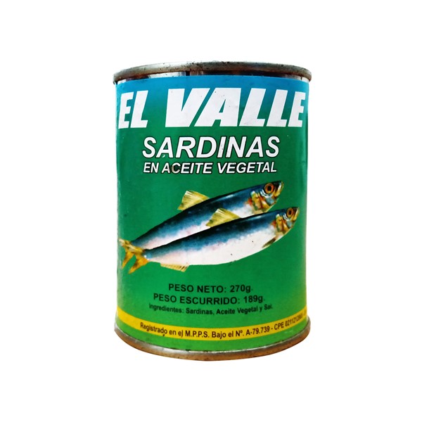 El Valle Sardinas En Aceite Vegetal 270g
