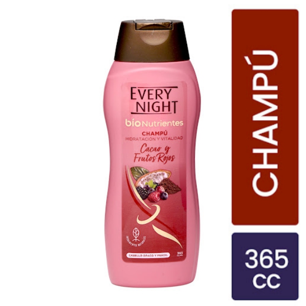 Every Night Champú Bionutrientes Cacao y Frutos Rojos 365ml