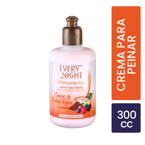 Every Night Crema De Peinar Bionutrientes Cacao y Frutos Rojos 300ml