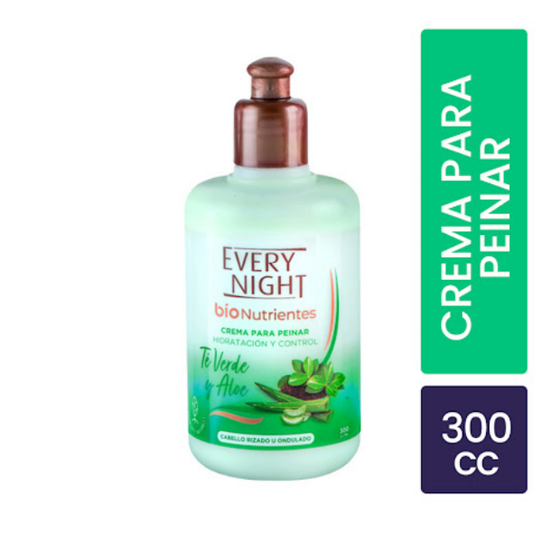 Every Night Crema De Peinar Bionutrientes Té Verde Y Aloe 300ml