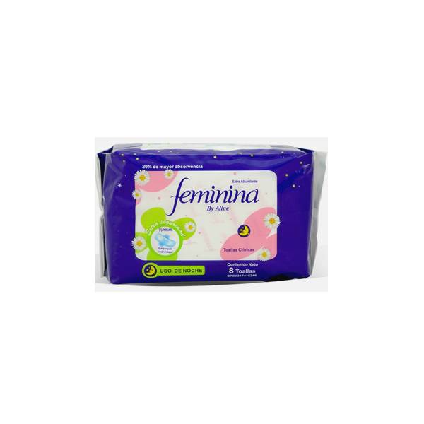 Feminina Toallas Nocturnas x 10 Unidades