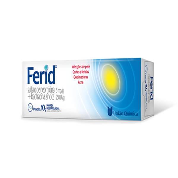 Ferid Bacitracina+Neomicina Pomada x 10g - Uniao Quimica