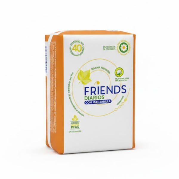 Friends Protectores Diarios Tela Suave Manzanilla x 40 Unidades