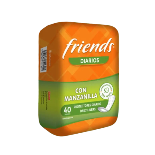 Friends Protectores Diarios Tela Suave Manzanilla x 40 Unidades