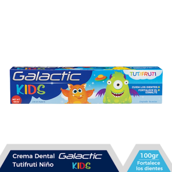 Galactic Kids Crema Dental Niño Tutifruti 100g