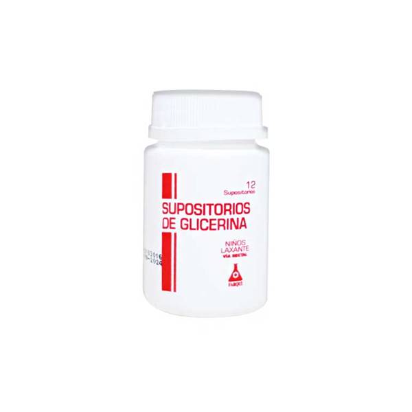 Glicerina Pediátrico 1.75mg x 12 Supositorios - Farqui