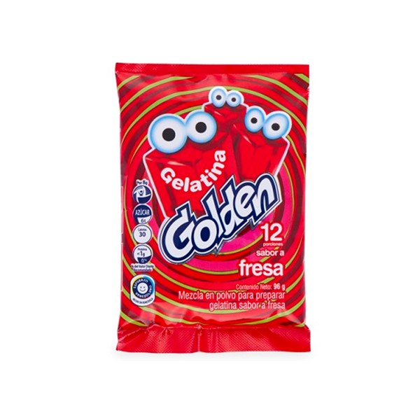 Golden Gelatina Sabor Fresa 96g