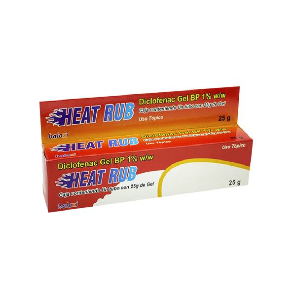 Heat Rub Diclofenac Sódico Gel 1% x 25g - Balaxi