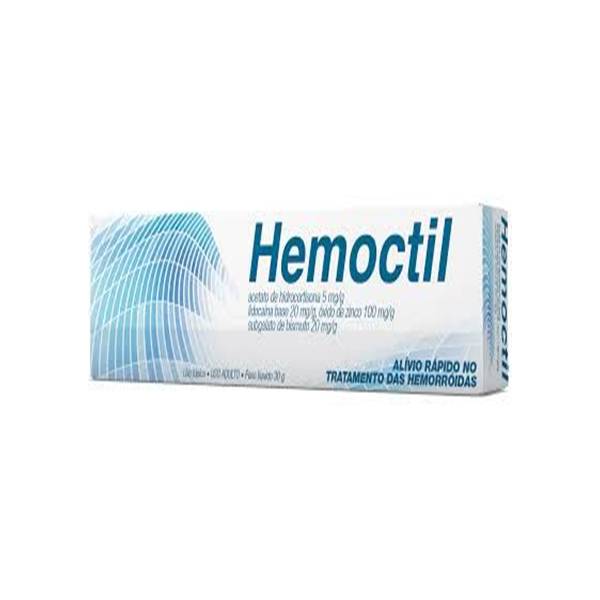 Hemoctil Hidrocortisona+Bismuto+Lidocaína+Óxido De Zinc Pomada x 30g - Cimed
