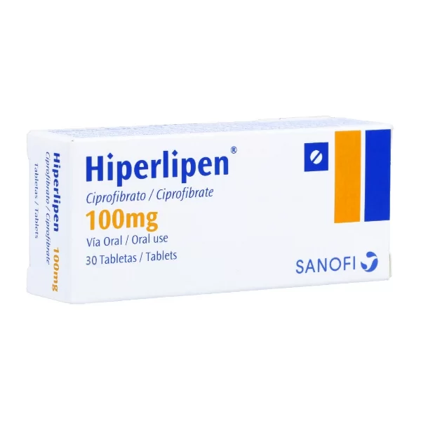 Hiperlipen Ciprofibrato 100mg x 30 Tabletas - Sanofi