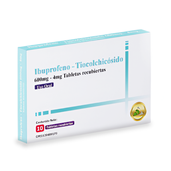 Ibuprofeno + Tiocolchicósido 600mg/4mg x 10 Tabletas - DAC55