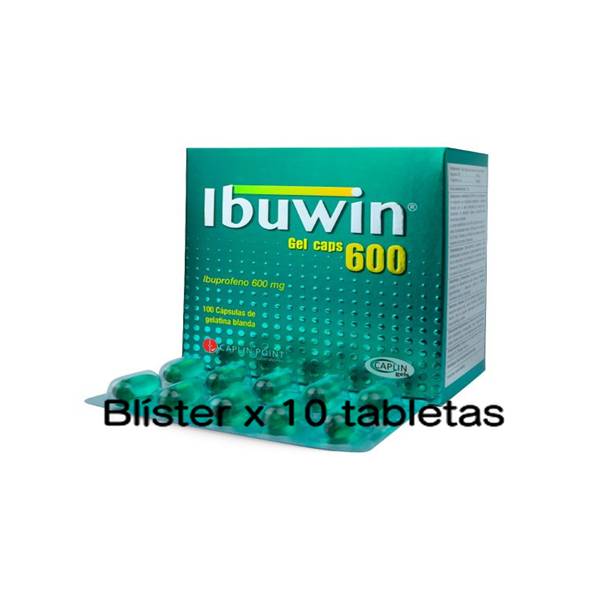 Ibuwin Ibuprofeno 600mg x 10 Cápsulas - Caplin Point