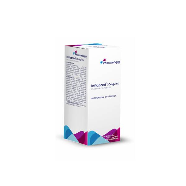 Inflapred Prednisolona Solución oftálmica 10mg/ml x 5ml