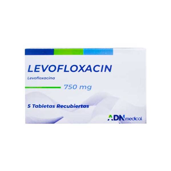 Levofloxacina 750mg x 5 Tabletas - ADN Medical