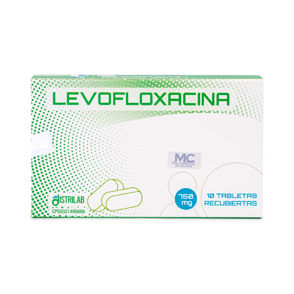 Levofloxacina 750mg x 10 Tabletas - Distrilab