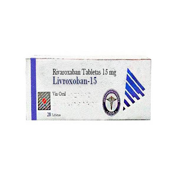 Livroxaban-15 Rivaroxaban 15mg x 28 Tabletas - Asia
