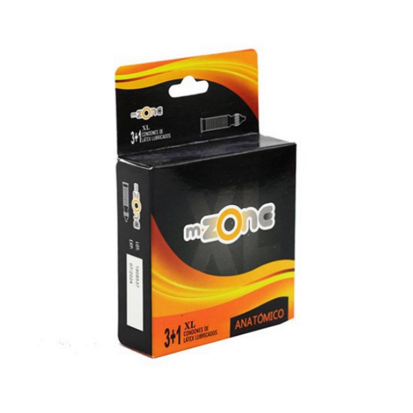 M-Zone Preservativo Anatómico x 4 Unidades