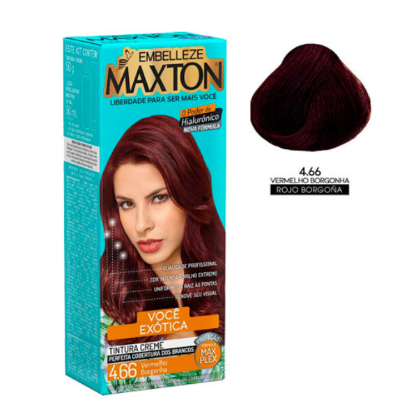 Maxton Tinte Kit 4.66 Rojo Borgoña 50ml