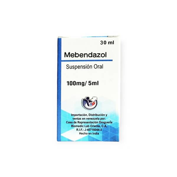 Mebendazol Suspensión 100mg/5ml x 30ml Biomedic