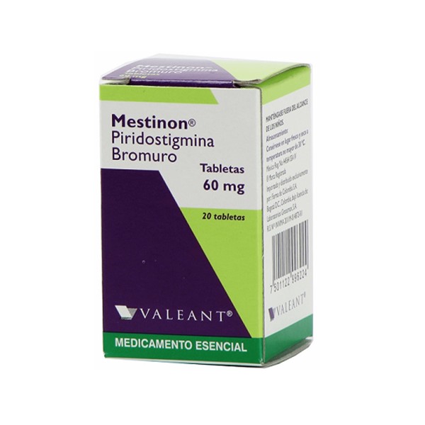 Mestinon Piridostigmina 60mg x 20 Tabletas - Valeant