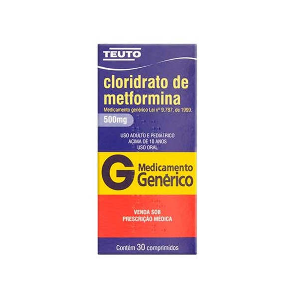 Metformina 500mg x 30 Comprimidos - Teuto
