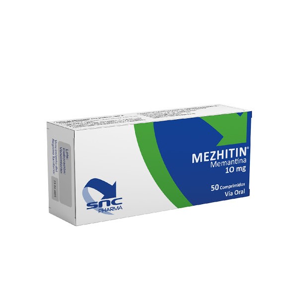 Mezhitin Memantina 10mg x 50 Comprimidos - SNC Pharma