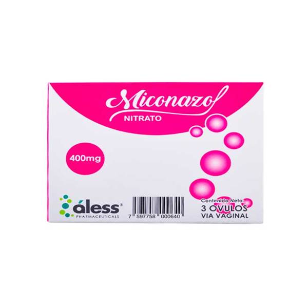 Miconazol 400mg x 3 Óvulos - Aless