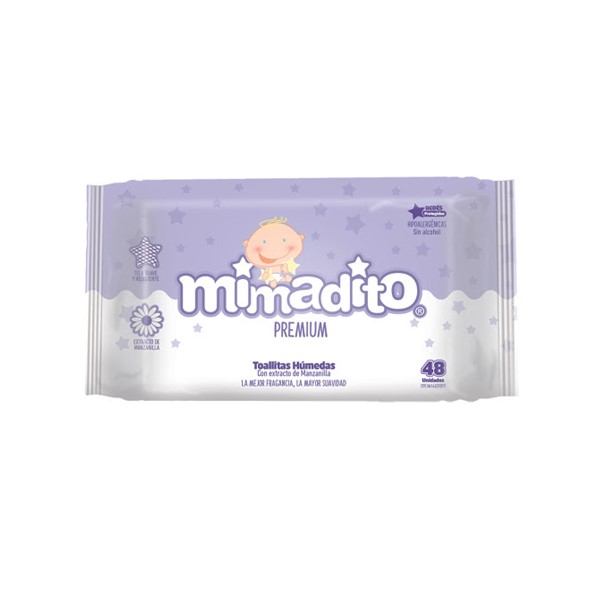 Mimadito Toallas Húmedas Con Manzanilla x 48 Unidades