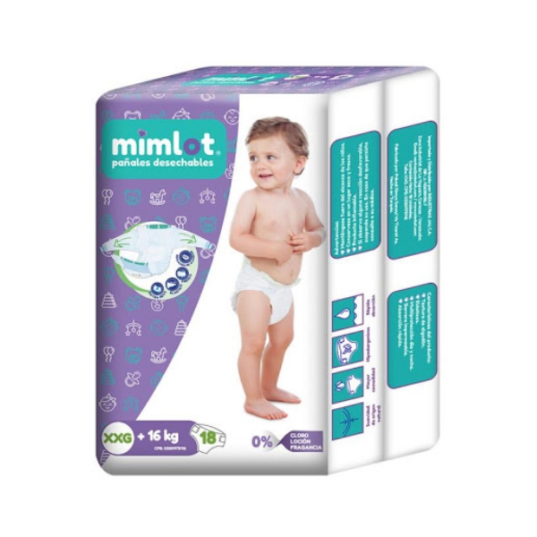 Mimlot Pañal Talla XXG x 18 Unidades