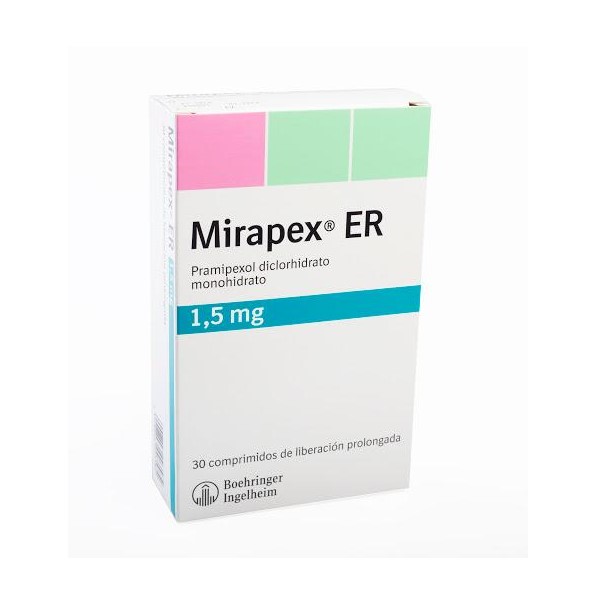 Mirapex ER Pramipexol 1.5mg x 30 Comprimidos - Boehringer