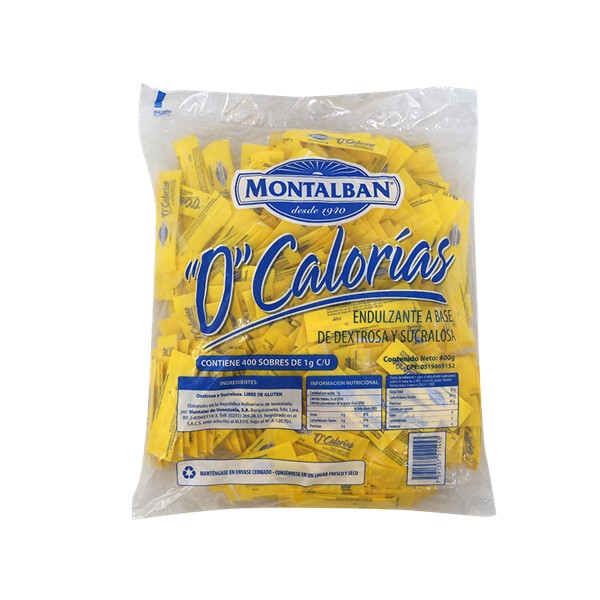 Montalban Azúcar Sobre 0 Calorías x 400 Unidades