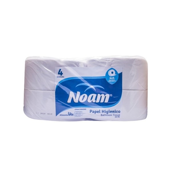 Noam Papel Higiénico 200Mts x 4 Unidades