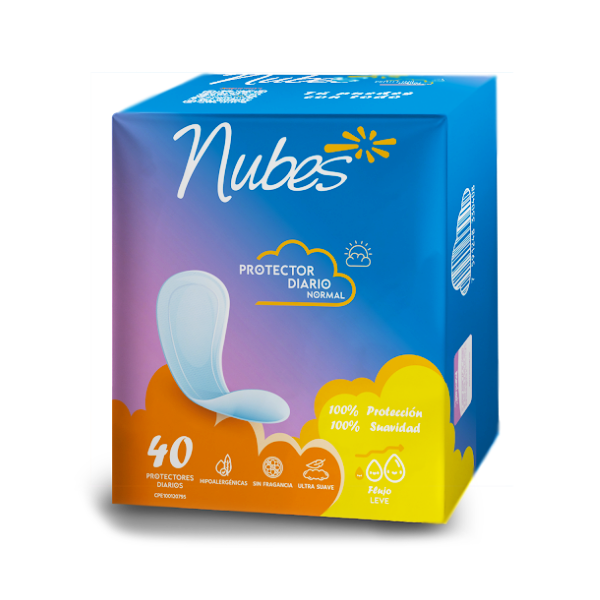 Nubes Protectores Diarios Clásicos x 40 Unidades