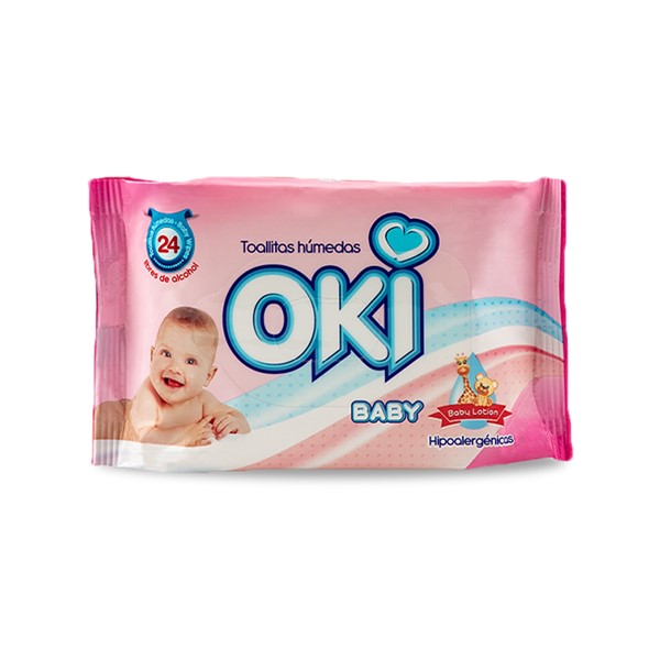Oki Toallas Húmedas Baby Lotión X 24 Unidades