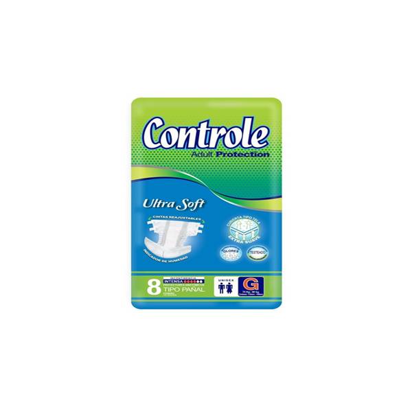 Pañal Para Adulto Ultra Soft Talla G x 8 Unidades - Controle