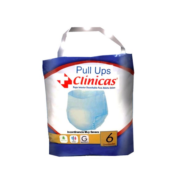 Pañal Para Adulto Unisex Pull Ups Talla G x 6 Unidades - Clinicas