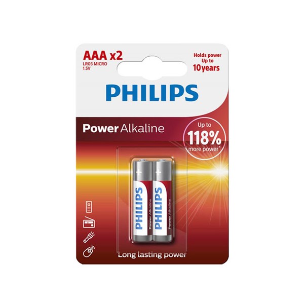 Philips Pila AAA 1.5V 10 Year x 2 Unidades