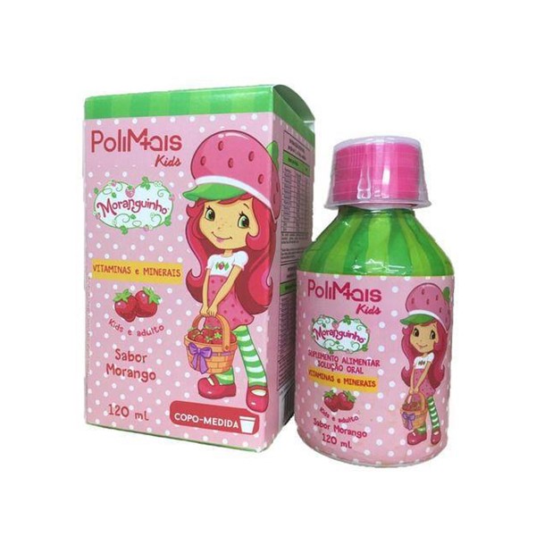 Polimais Jarabe Para Niños Y Adultos Sabor Morango Multivitamínico 120ml - Nutriex