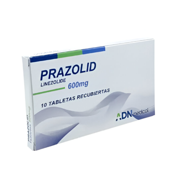 Prazolid Linezolid 600mg x 10 Tabletas - ADN Medical