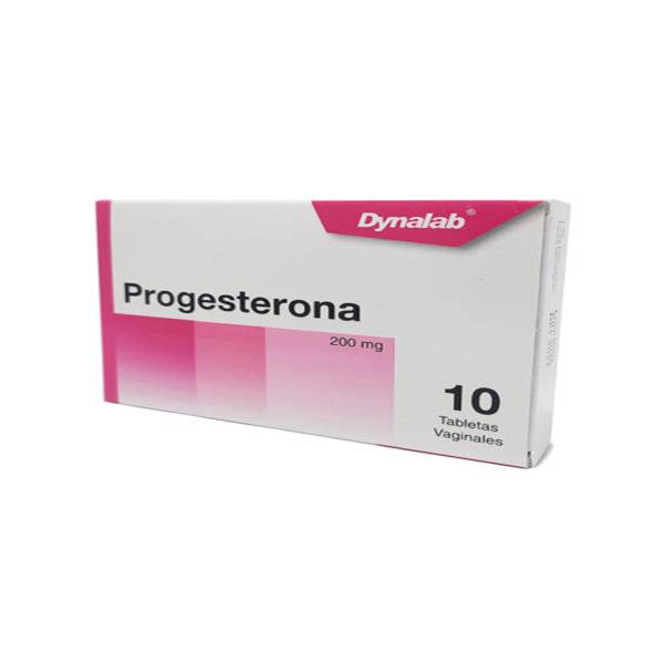Progesterona 200mg x 10 Tabletas Vaginales - Dynalab