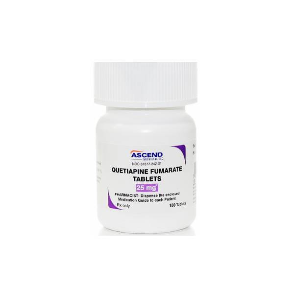 Quetiapine 25mg x 100 Tabletas - Ascend