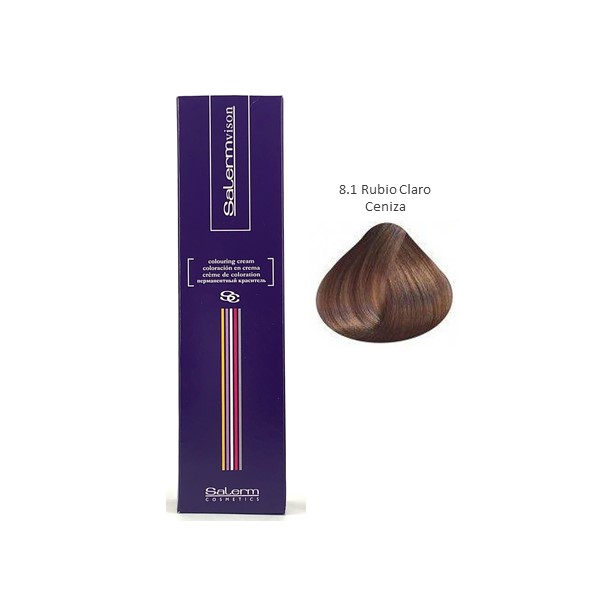 Salerm Salermvison Tinte 8.1 Rubio Claro Ceniza 60ml